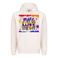 Pale Pink more love less hate tumbler Premium Hoodie - JahusDesignShop