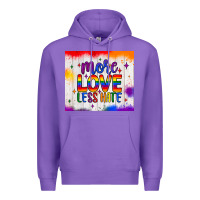 Purple more love less hate tumbler Premium Hoodie - JahusDesignShop