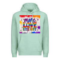 Seafoam more love less hate tumbler Premium Hoodie - JahusDesignShop