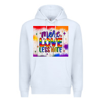 White more love less hate tumbler Premium Hoodie - JahusDesignShop