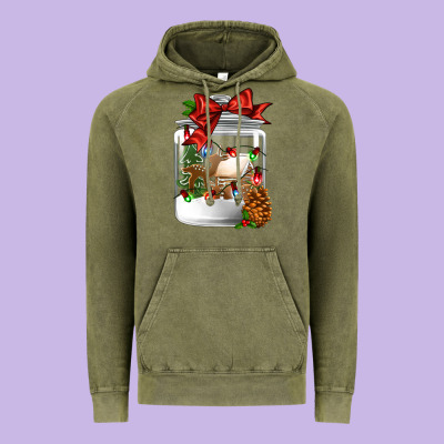 Christmas Cookie Jar Vintage Hoodie Designed By Jasminsmagicworld