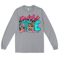 Heather Grey nurse life Long Sleeve Tee - NancyCooperArtShop