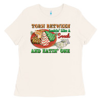 Bone torn between lookin like a snack and eatin one Ladies Tee - FaDigitalArtStudio