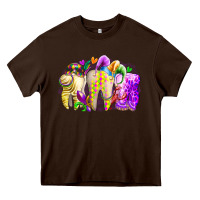 Chocolate Brown mardi gras tooth Heavy Core Tee - RacoonDesign