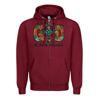Burgundy with god all things are possible gemstone cross Zipper Hoodie - Jasminsmagicworld