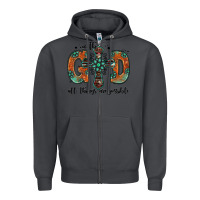 Smoke with god all things are possible gemstone cross Zipper Hoodie - Jasminsmagicworld