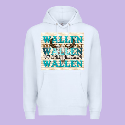 Wallen With Bull Skull Premium Hoodie Designed By Tumblerdesignbyshophia