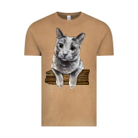 Russian Blue Cat Face Vintage Tee | Teevron