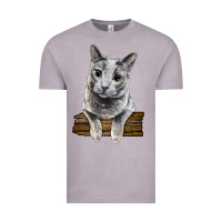Vintage Zinc Russian Blue Cat Face Vintage Tee - LillyAllenDesigns
