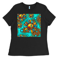 Black western sunset sunflowers seamless pattern Ladies Tee - HRA Design Shop