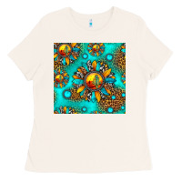 Bone western sunset sunflowers seamless pattern Ladies Tee - HRA Design Shop