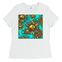 White western sunset sunflowers seamless pattern Ladies Tee - HRA Design Shop