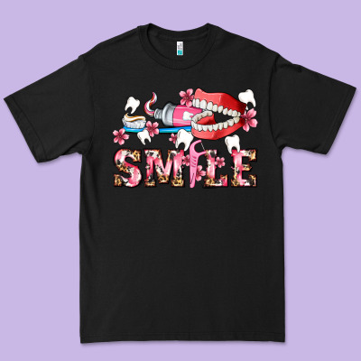 Smile With Teeth And Brush Premium Tee Designed By Adodesignshop