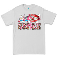 Dove Grey smile with teeth and brush Premium Tee - AdoDesignShop