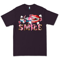 Plum smile with teeth and brush Premium Tee - AdoDesignShop