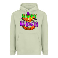 Matcha Happy Halloween Heavyweight Hoodie - NancyCooperArtShop