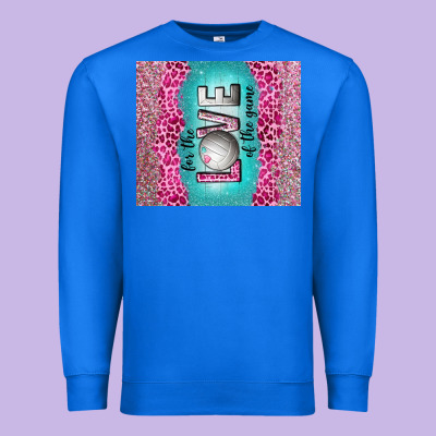 For The Love Of The Game With Volleyball Tumbler Tbs Premium Sweatshirt Designed By Tumblerdesignbyshophia
