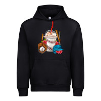 Black Baseball Frappe Coffee Urban Hoodie - FaDigitalArtStudio