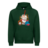 Forest Green Baseball Frappe Coffee Urban Hoodie - FaDigitalArtStudio