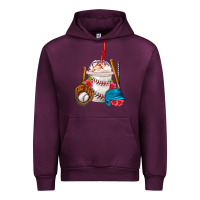 Mauve Wine Baseball Frappe Coffee Urban Hoodie - FaDigitalArtStudio