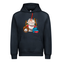 Navy Baseball Frappe Coffee Urban Hoodie - FaDigitalArtStudio