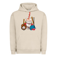 Pigment French Oak Baseball Frappe Coffee Urban Hoodie - FaDigitalArtStudio