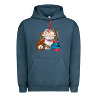 Pigment Midnight Navy Baseball Frappe Coffee Urban Hoodie - FaDigitalArtStudio