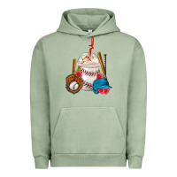 Pigment Oil Green Baseball Frappe Coffee Urban Hoodie - FaDigitalArtStudio