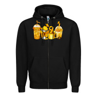 Black childhood cancer coffee Zipper Hoodie - Jasminsmagicworld