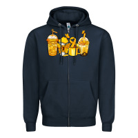 Navy childhood cancer coffee Zipper Hoodie - Jasminsmagicworld
