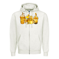 Oatmeal Heather childhood cancer coffee Zipper Hoodie - Jasminsmagicworld