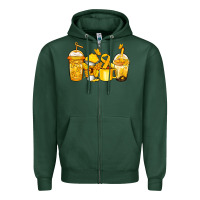 Sports Green childhood cancer coffee Zipper Hoodie - Jasminsmagicworld