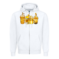 White childhood cancer coffee Zipper Hoodie - Jasminsmagicworld