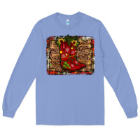 Colony Blue cowboy boots christmas Long Sleeve Tee - JahusDesignShop