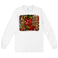 White cowboy boots christmas Long Sleeve Tee - JahusDesignShop