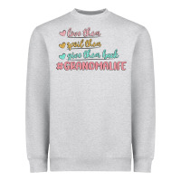 Heather Grey grandma life Heavyweight Sweatshirt - MaliasSmallBusiness