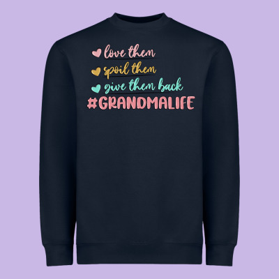 Grandma Life Heavyweight Sweatshirt Designed By Maliassmallbusiness