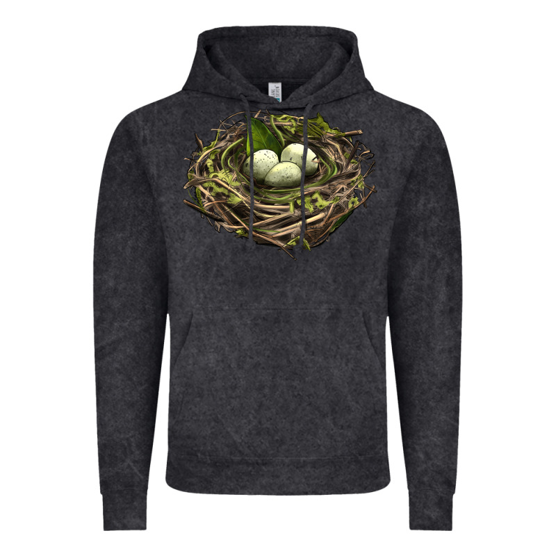 Bird Nest With Eggs Vintage Hoodie by LillyAllenDesigns | Teevron