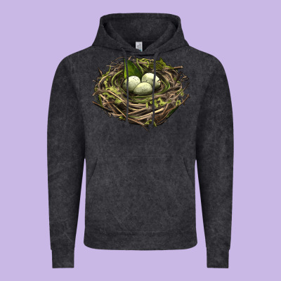 Bird Nest With Eggs Vintage Hoodie Designed By Lillyallendesigns