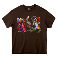 Chocolate Brown mardi gras Heavy Core Tee - RacoonDesign