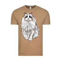 Vintage Coffee Ragdoll Cat Vintage Tee - LillyAllenDesigns