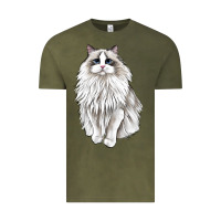 Vintage Olive Ragdoll Cat Vintage Tee - LillyAllenDesigns