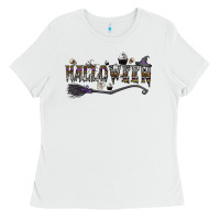White halloween Ladies Tee - CowhideDigitalArt