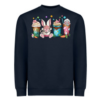 Navy easter coffee cups Heavyweight Sweatshirt - MaliasSmallBusiness