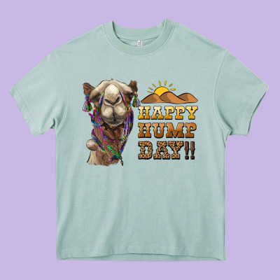 Happy Hump Day Camel Heavy Core Tee Designed By Barkaloodesign
