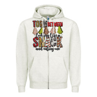 Oatmeal Heather torn between looking like a snack and eating one christmas cake Zipper Hoodie - Jasminsmagicworld