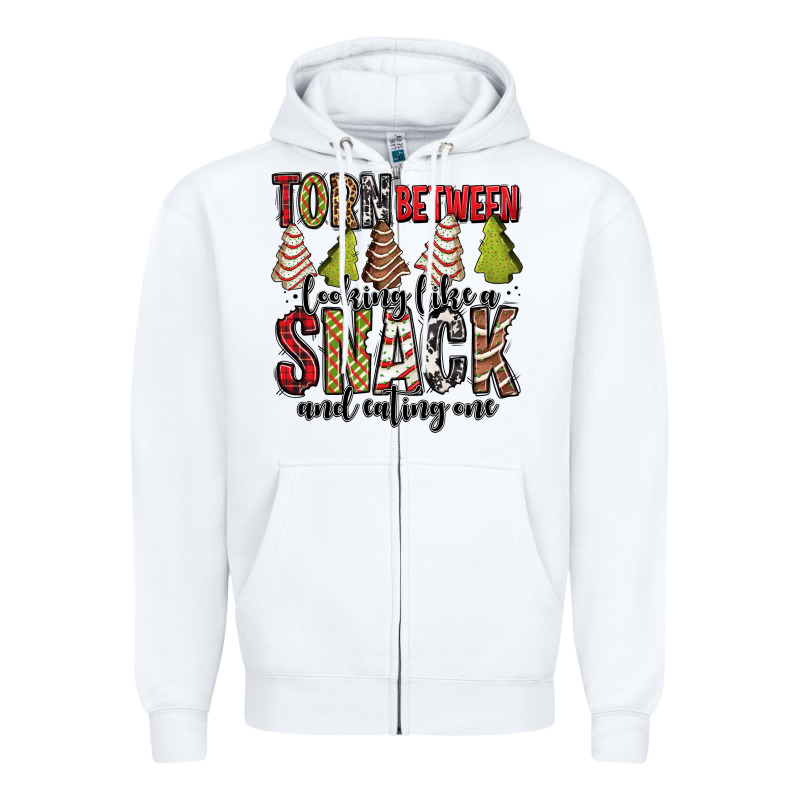 Torn Between Looking Like A Snack And Eating One Christmas Cake Zipper Hoodie by Jasminsmagicworld | Teevron
