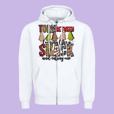 Torn Between Looking Like A Snack And Eating One Christmas Cake Zipper Hoodie Designed By Jasminsmagicworld