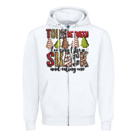White torn between looking like a snack and eating one christmas cake Zipper Hoodie - Jasminsmagicworld
