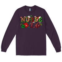 Plum nurse life christmas Long Sleeve Tee - NancyCooperArtShop
